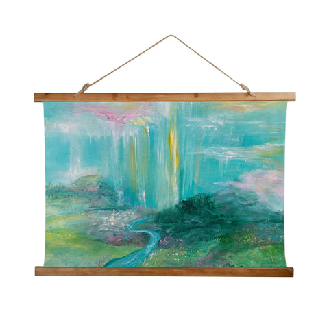 Wood Topped Tapestry - Seafoam Dream