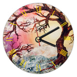 Wall Clock (30cm diameter) - Sunrise in the Snow