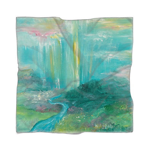 Chiffon poly Scarf - Seafoam Dream