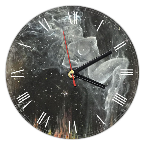 Wall Clock (30cm diameter) - Smoke in the Night