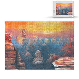 Wooden Jigsaw Puzzle with box - Crimson Twilight
