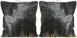 Art Print Pillow - Smoke in the Night