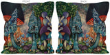 Art Print Pillow - Mushroom Forest