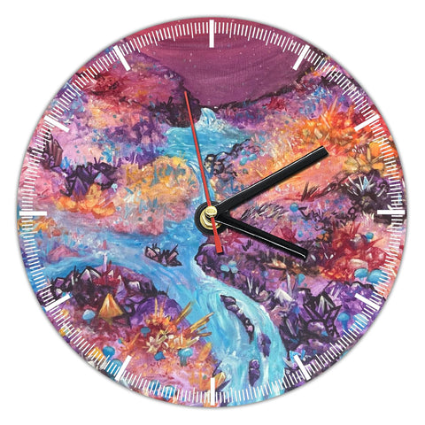 Wall Clock (30cm diameter) - Crystal Planet